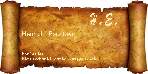 Hartl Eszter névjegykártya